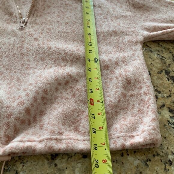 Pink‎ Cheetah Print forever 21 cropped quarter-zip fleece sweatshirt small - Picture 8 of 9